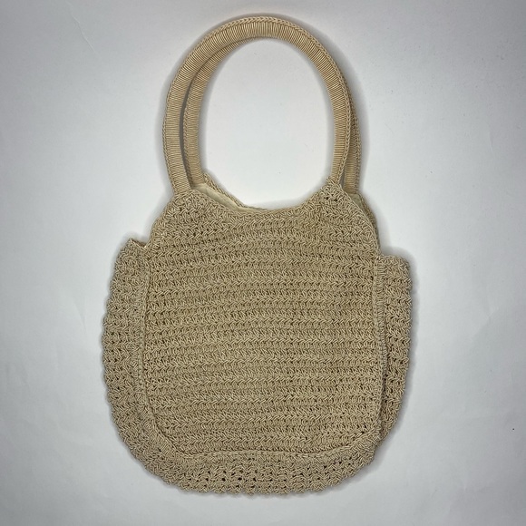 Tan straw Y2k purse with matching coin purse - Picture 3 of 7